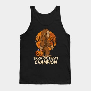 Funny Bigfoot Halloween Trick or Treat Champion Tank Top